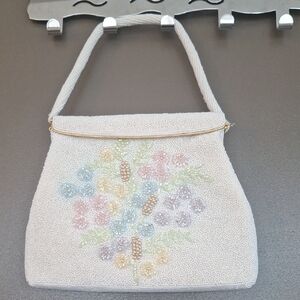 Vintage Hong Kong Beaded Small Purse Spring Wedding